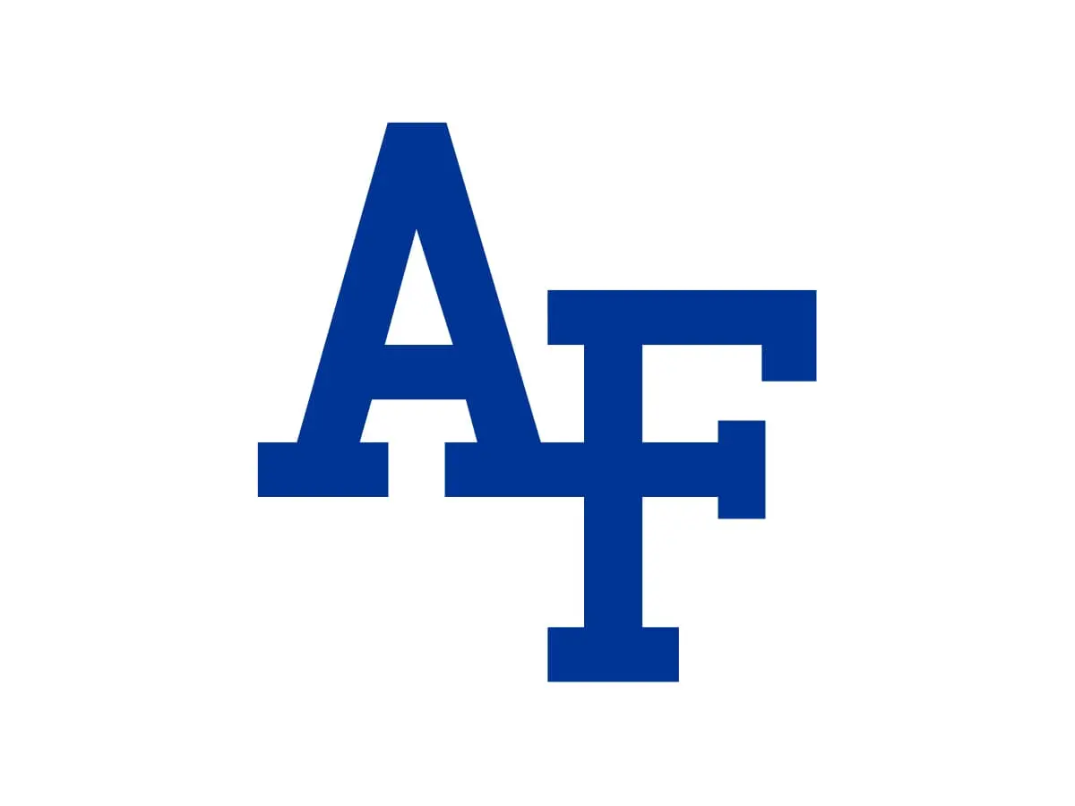 Air Force Falcons official Academy Blue, White, Silver and Dark Blue color codes