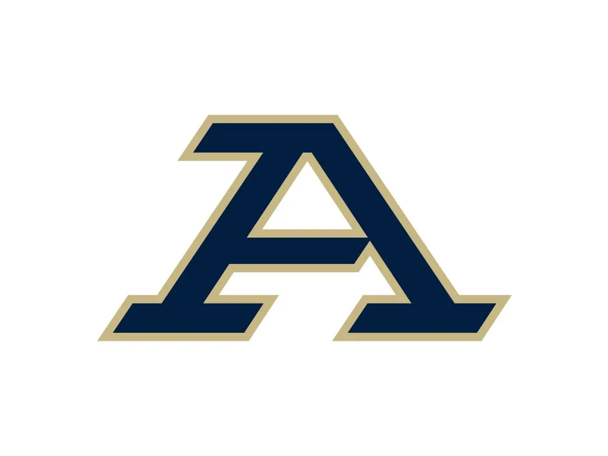 Akron Zips blue, gold and white color codes