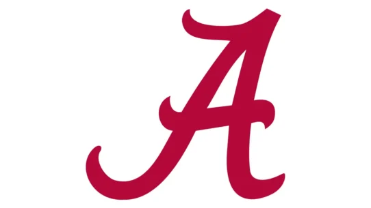 Alabama Crimson Tide color guide with crimson, gray and white codes