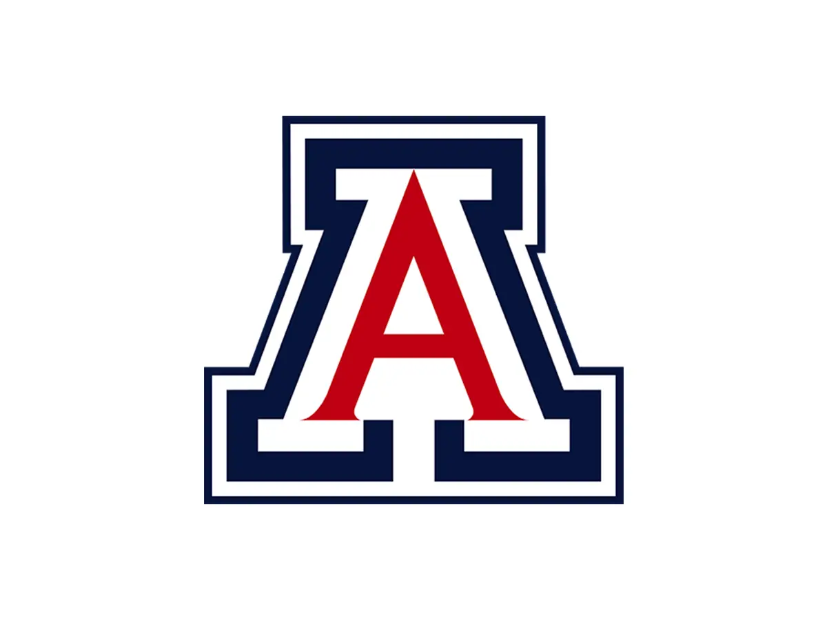 Arizona Wildcats official color codes for Arizona Red, Arizona Blue and White