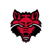 Arkansas State Red Wolves Scarlet, Black and supporting White color codes