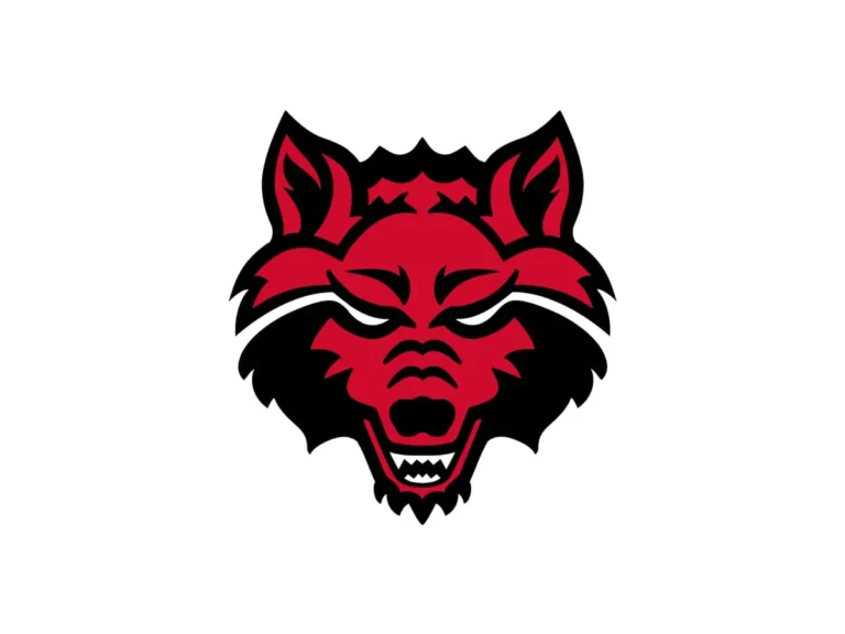 Arkansas State Red Wolves Scarlet, Black and supporting White color codes