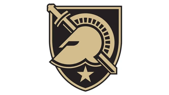 Army Black Knights gold, black and gray color codes with HEX, RGB, CMYK and Pantone references