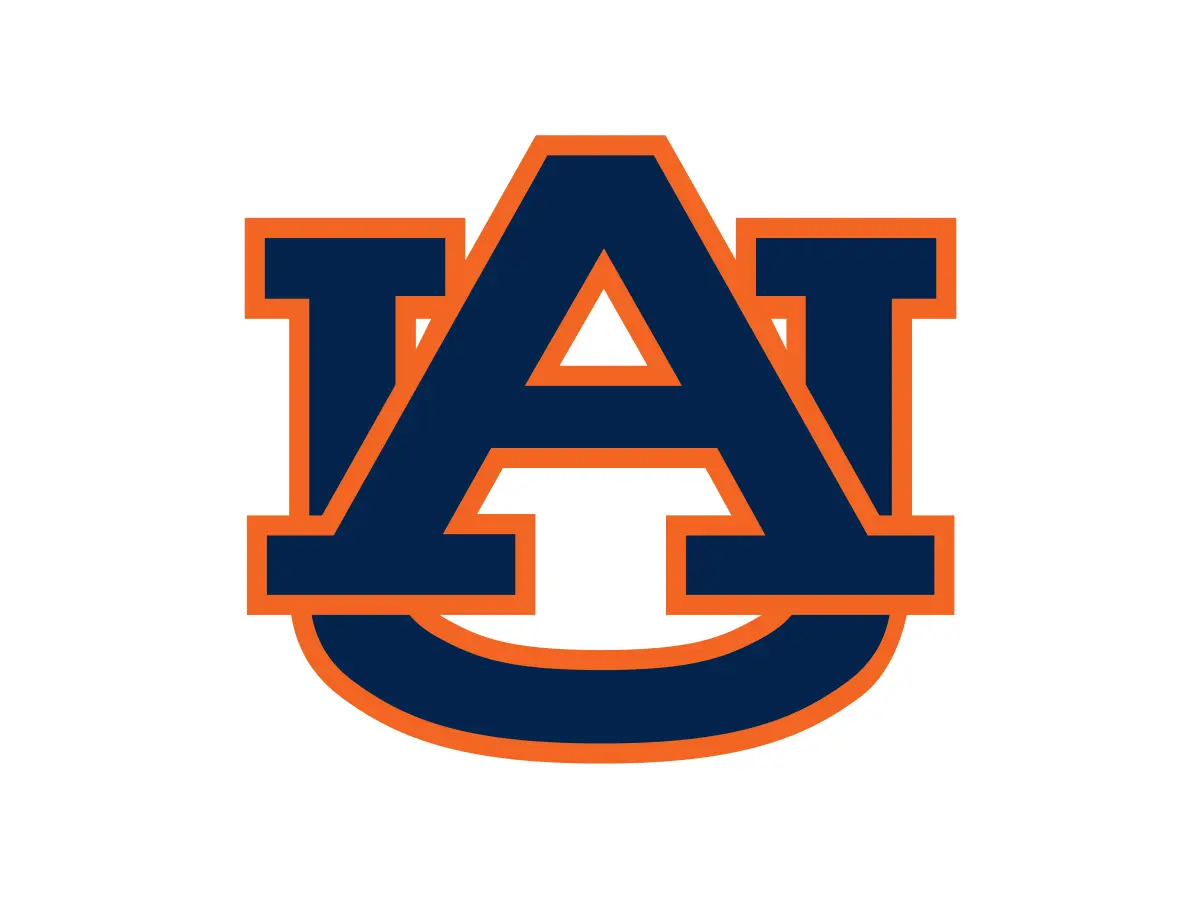 Auburn Tigers color codes for Burnt Orange, Navy Blue and supporting White