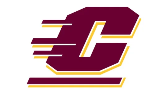 Central Michigan Chippewas maroon and gold color codes chart