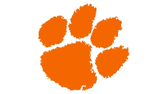 Clemson Tigers color codes for Clemson Orange, Regalia and Goal Line White