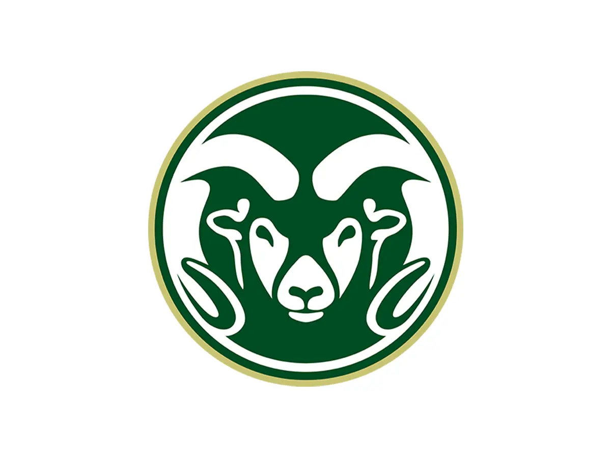 Colorado State Rams green, gold and white color codes chart