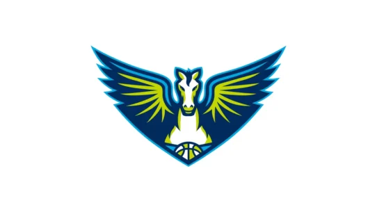 Dallas Wings official logo colors with HEX, RGB, CMYK and Pantone references