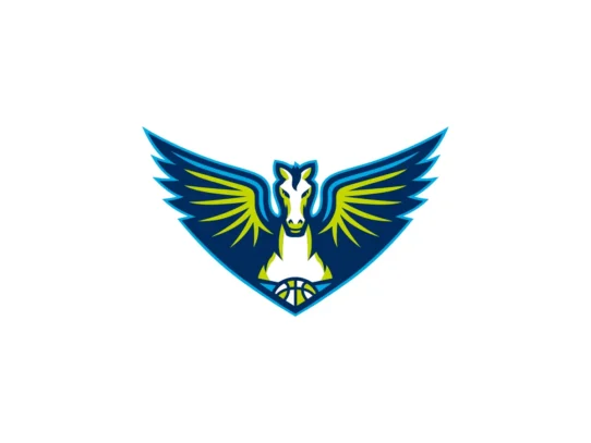 Dallas Wings official logo colors with HEX, RGB, CMYK and Pantone references