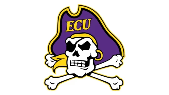 East Carolina Pirates purple, gold and black accent color code chart