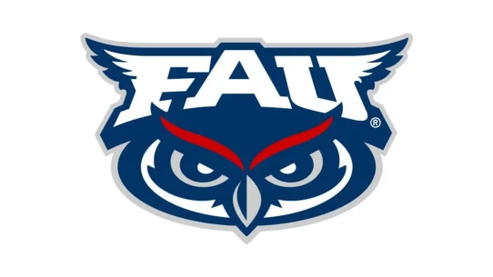 Florida Atlantic Owls official blue, red, metallic silver and gray color codes