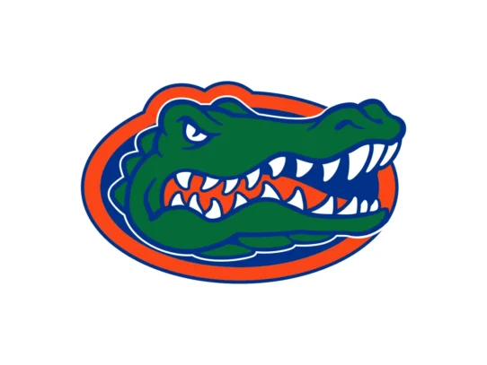 Florida Gators official orange and blue color codes with HEX, RGB, CMYK and Pantone values
