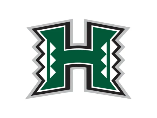 Hawai'i Rainbow Warriors green, black, silver and white color code reference