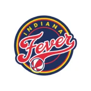 Indiana Fever color codes for red, blue and gold with HEX, RGB, CMYK and Pantone references