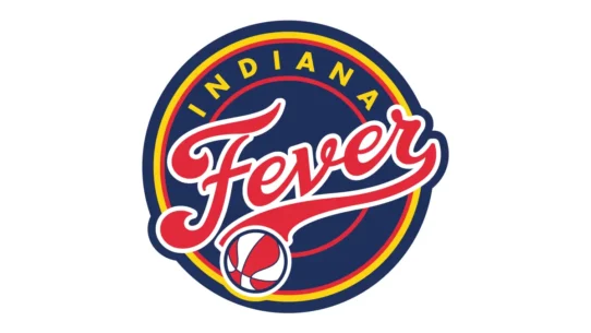 Indiana Fever color codes for red, blue and gold with HEX, RGB, CMYK and Pantone references