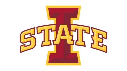 Iowa State Cyclones cardinal and gold color codes with Pantone, HEX, RGB and CMYK values