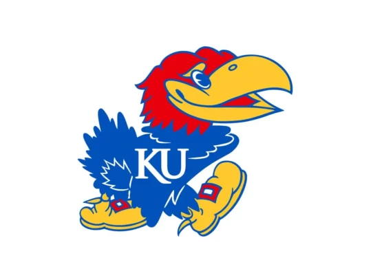 Kansas Jayhawks color codes for Kansas Blue, Crimson and Jayhawk Yellow
