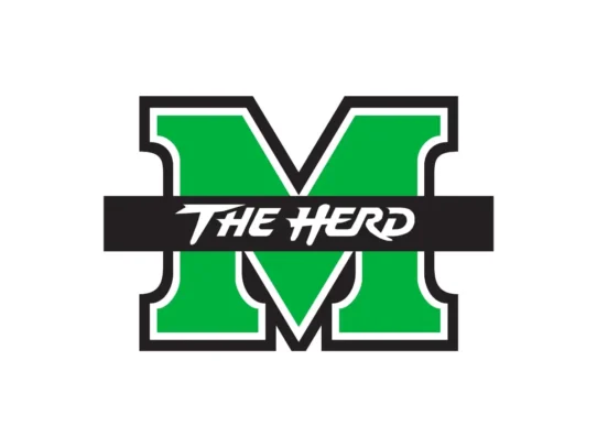 Marshall Thundering Herd green, black and white color codes