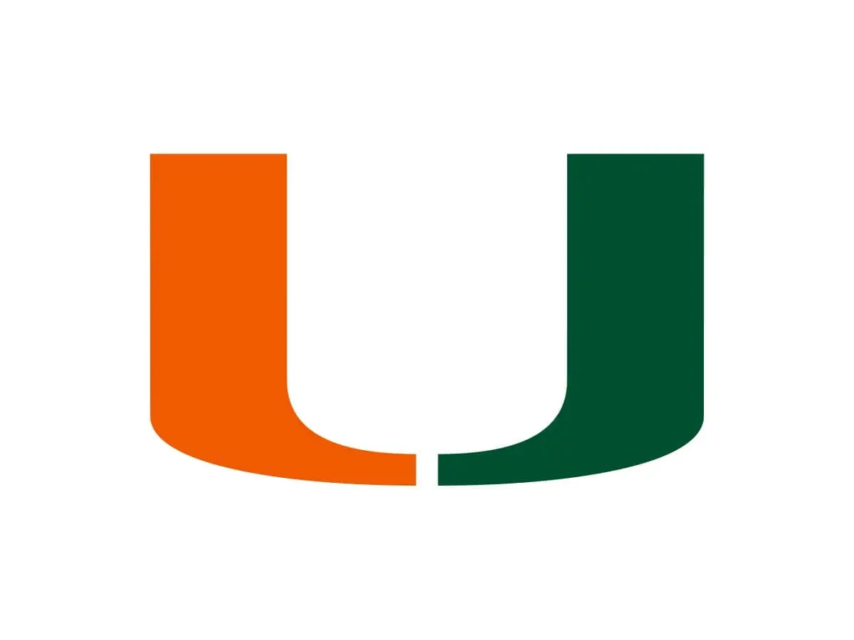 Miami Hurricanes orange, green and supporting white color codes
