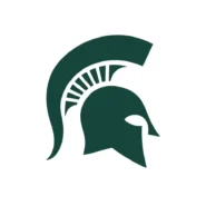 Michigan State Spartans colors with Spartan Green, White and Black color codes