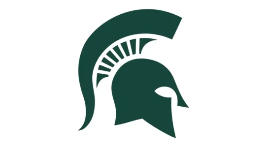 Michigan State Spartans colors with Spartan Green, White and Black color codes
