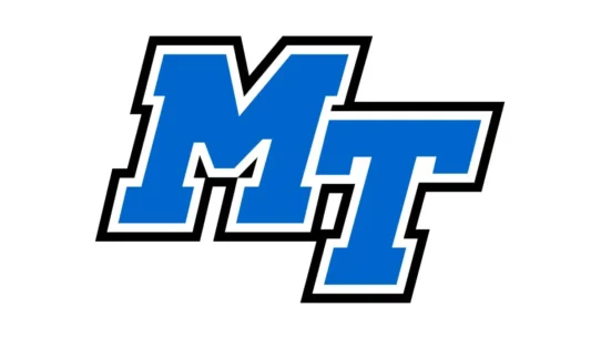 Middle Tennessee Blue Raiders blue, white and black color code reference