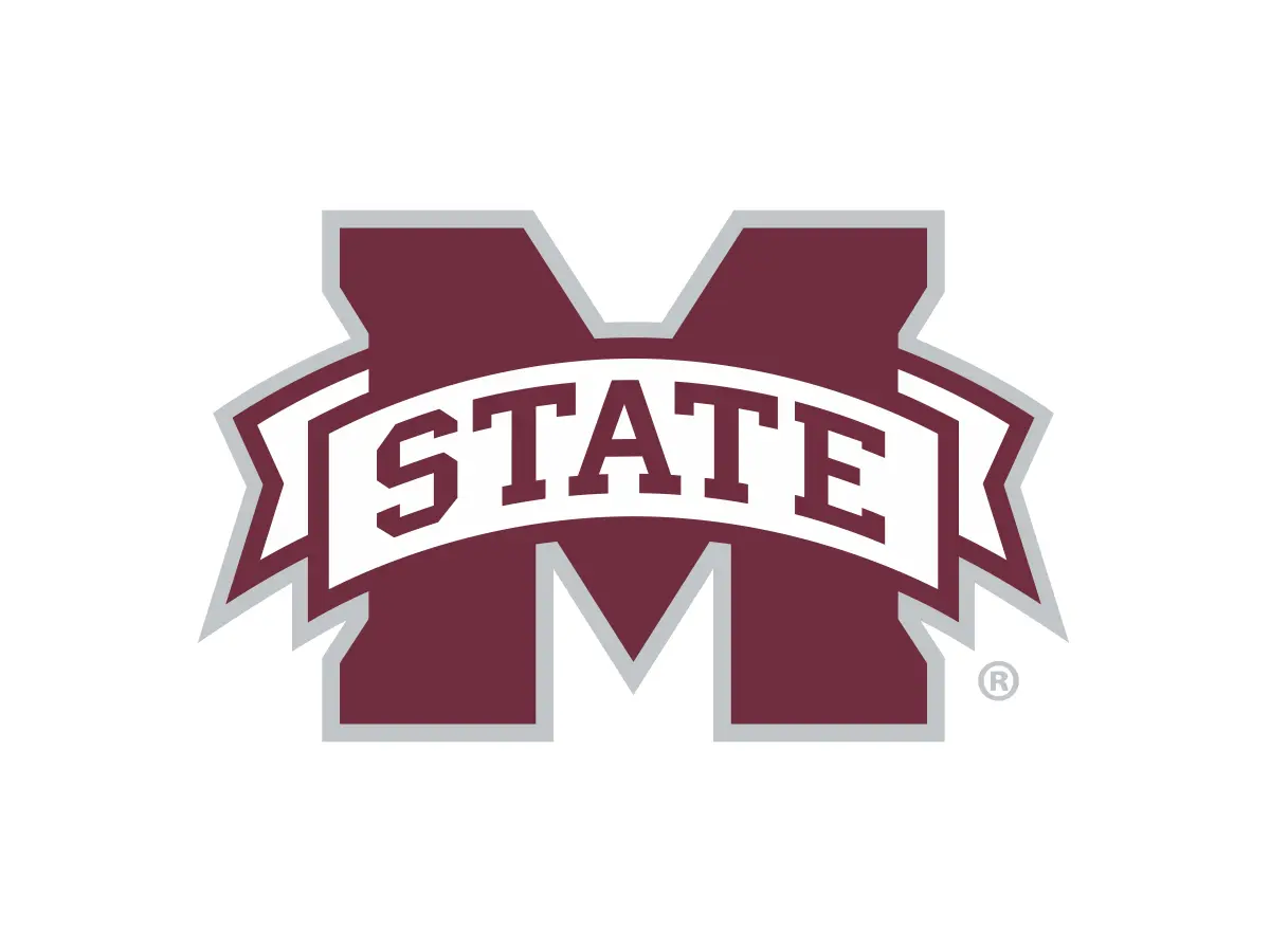 Mississippi State Bulldogs maroon, white and gray color codes