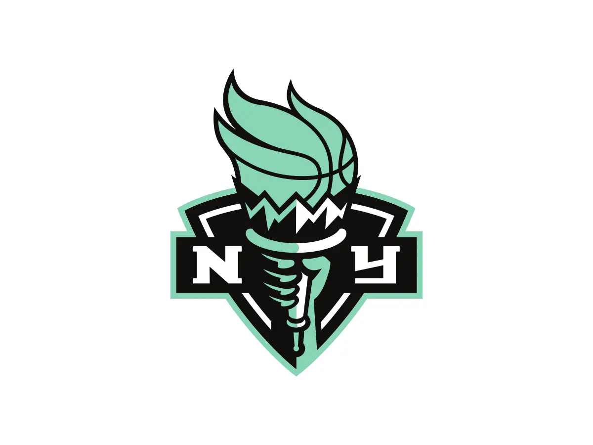 New York Liberty seafoam, black and white color codes