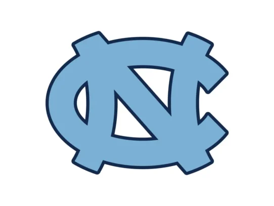 North Carolina Tar Heels Carolina Blue, White and Navy color palette with HEX, RGB, CMYK and Pantone codes