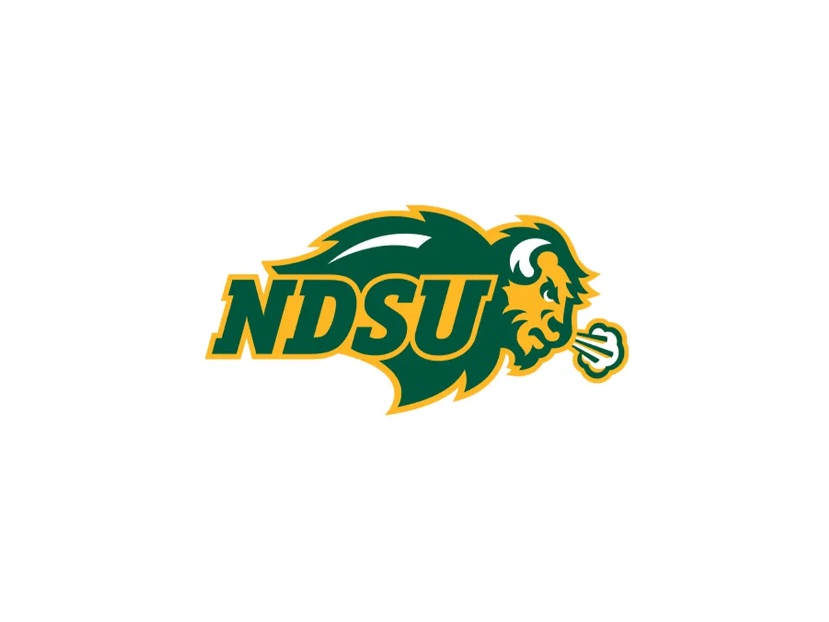 North Dakota State Bison green and yellow color codes chart