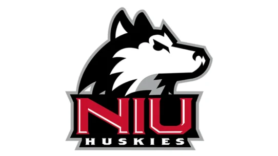 Northern Illinois Huskies color codes for NIU Red, black and gray