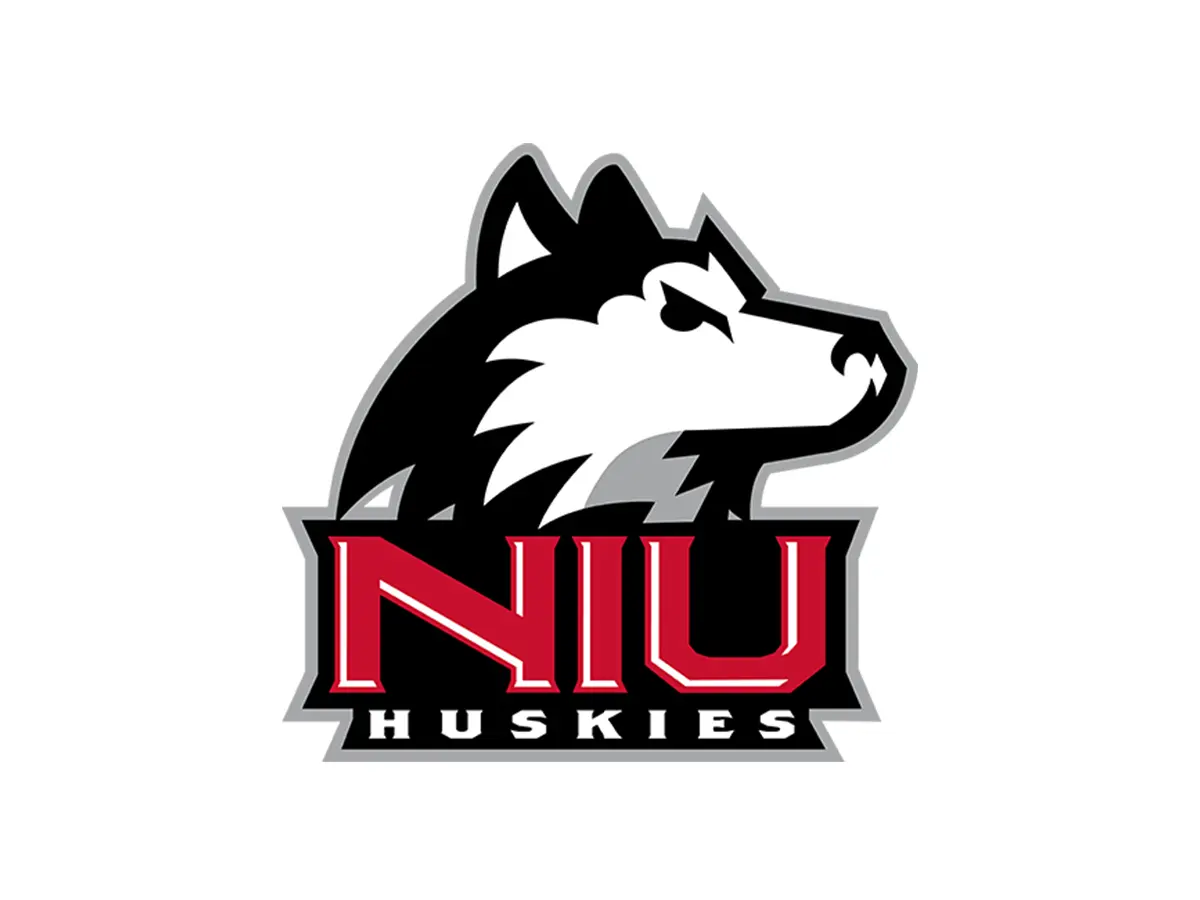 Northern Illinois Huskies color codes for NIU Red, black and gray