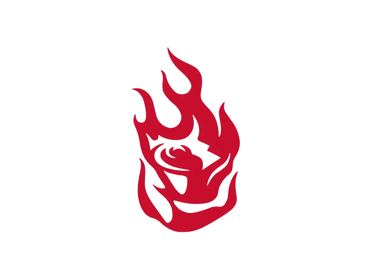 Portland Fire official team colors: Fire Red, Brown, Blue and Pink