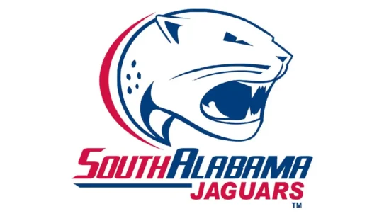 South Alabama Jaguars official red, blue and white color codes