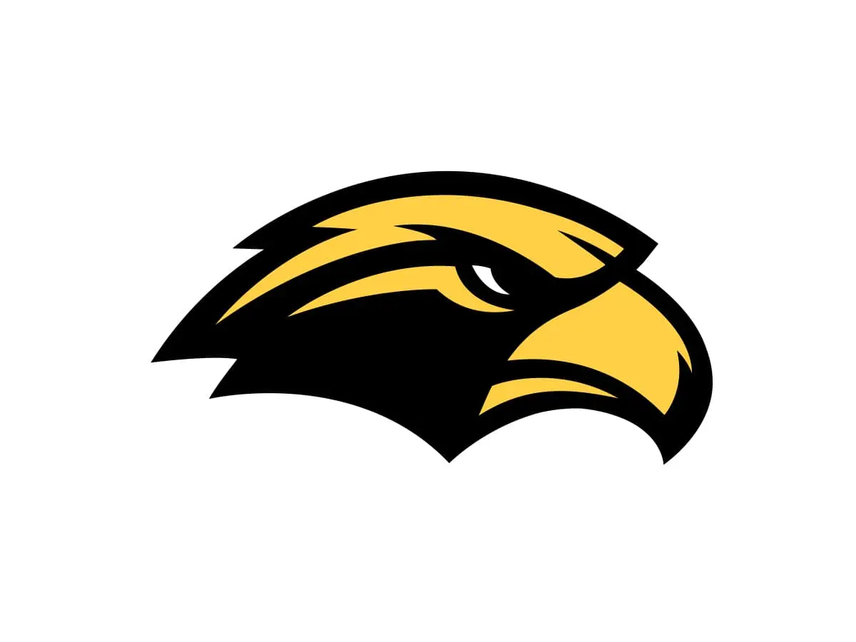 Southern Miss Golden Eagles black and gold color code reference chart