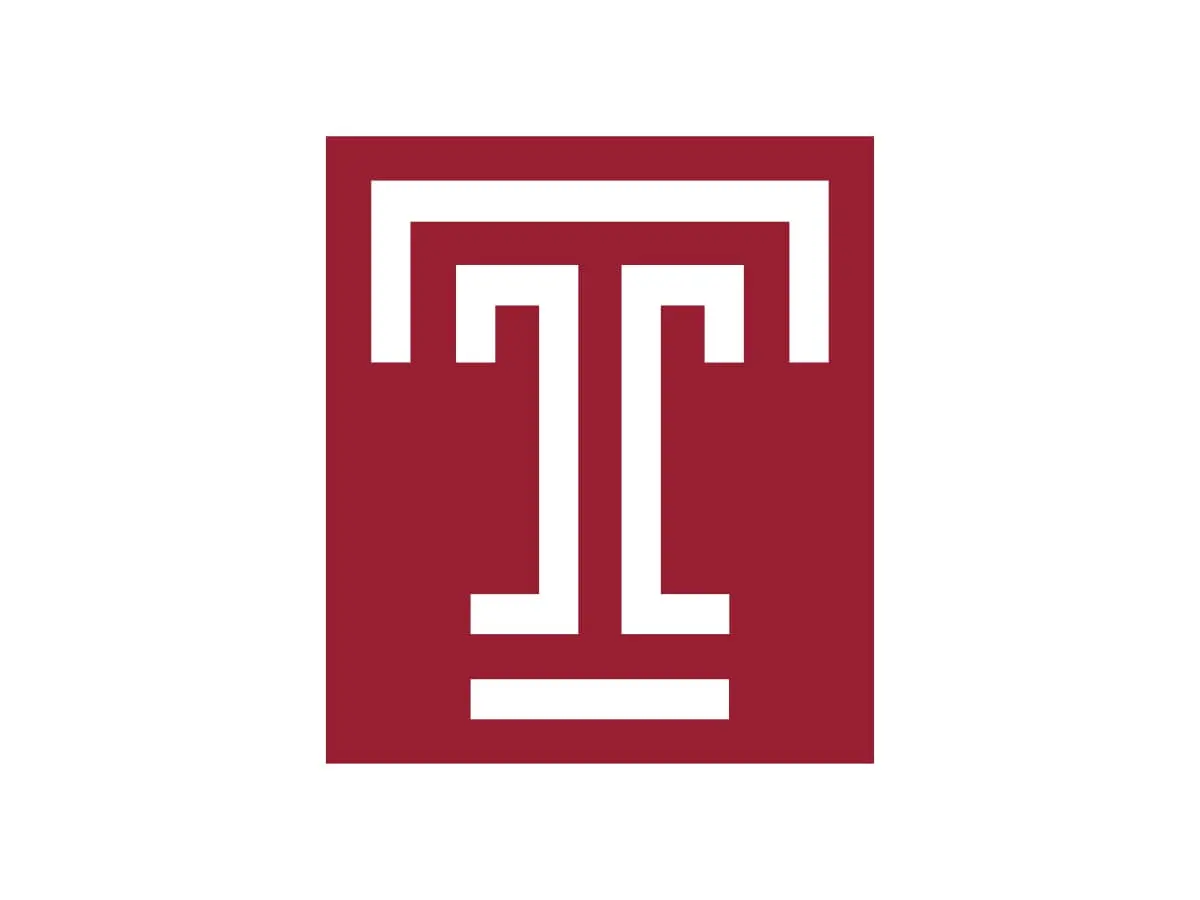 Temple Owls cherry, white and black color codes for HEX, RGB, CMYK and Pantone
