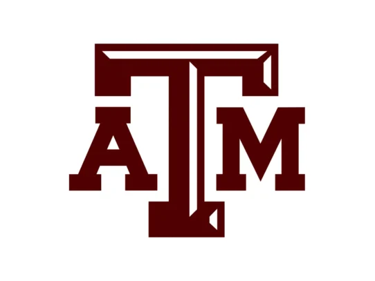 Texas A&M Aggies color codes for Aggie Maroon, white and an official supporting neutral