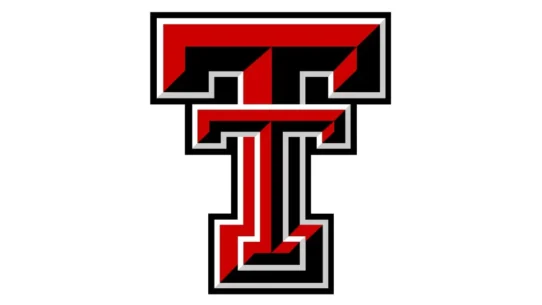 Texas Tech Red Raiders scarlet, black and white color code reference chart
