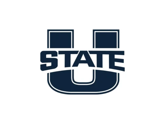 Utah State Aggies official Aggie Blue, white, gray and black color codes