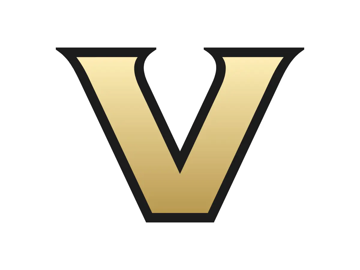 Vanderbilt Commodores gold, black and white color codes