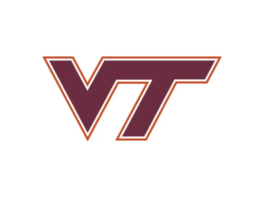 Virginia Tech Hokies color palette showing Chicago maroon, burnt orange and Hokie Stone