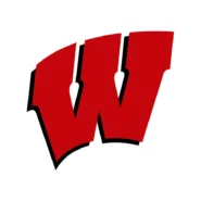 Wisconsin Badgers athletics color palette showing red, white and black accent color codes