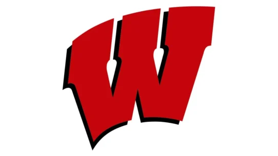Wisconsin Badgers athletics color palette showing red, white and black accent color codes
